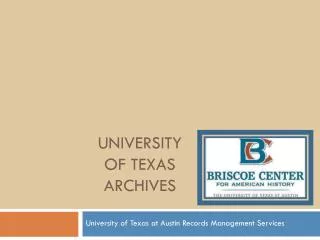 University of Texas Archives