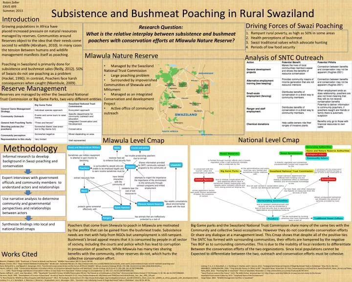 subsistence and bushmeat poaching in rural swaziland