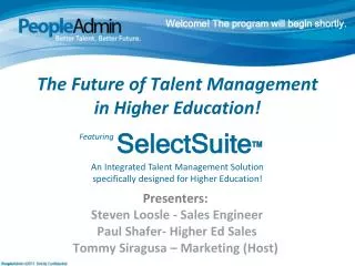 The Future of Talent Management in Higher Education!