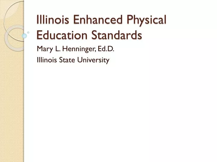 illinois enhanced physical education standards