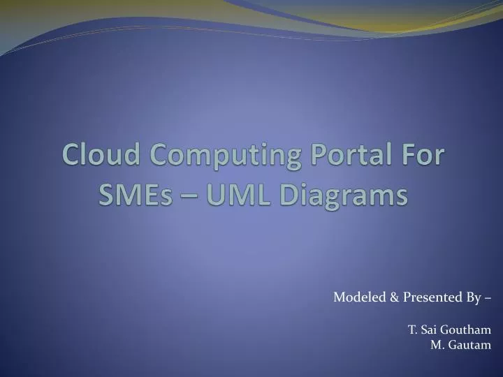 cloud computing portal for smes uml diagrams