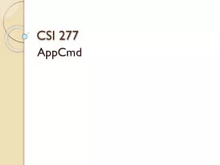CSI 277