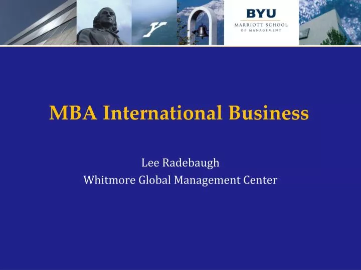 mba international business