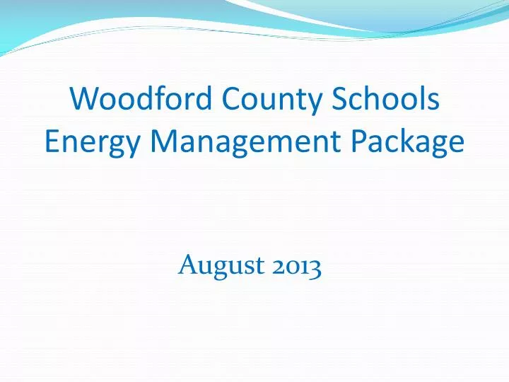 woodford county schools energy management package