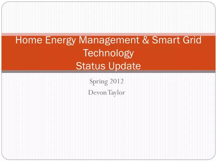 home energy management smart grid technology status update
