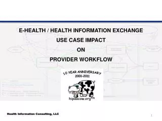 E-Health / Health Information Exchange Use Case Impact on Provider Workflow