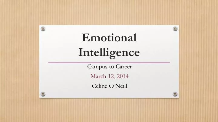 emotional intelligence