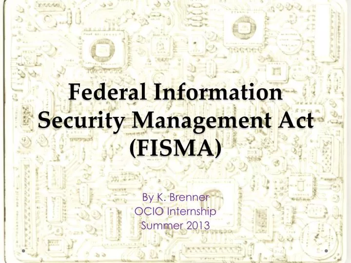 federal information security management act fisma