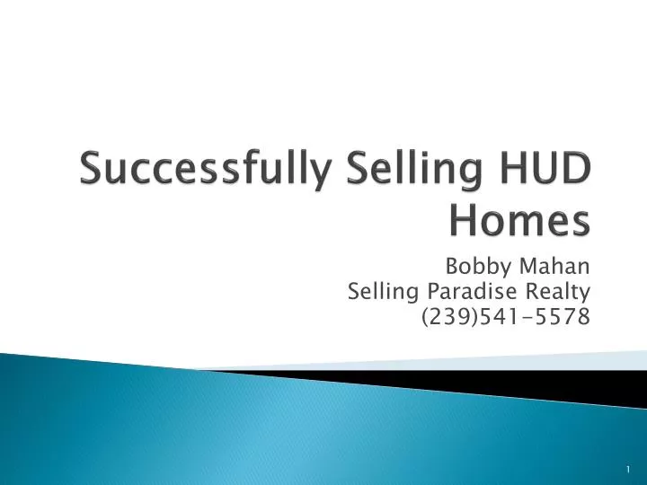 successfully selling hud homes