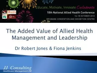 The Added Value of Allied Health Management and Leadership