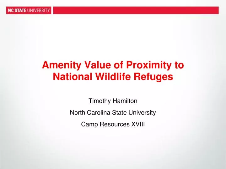 amenity value of proximity to national wildlife refuges