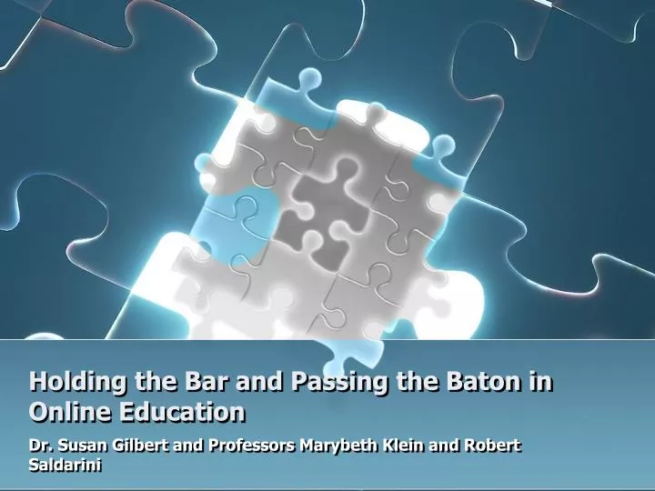 holding the bar and passing the baton in online education