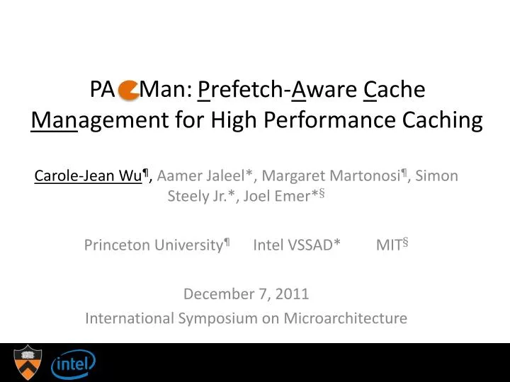 p refetch a ware c ache man agement for high performance caching