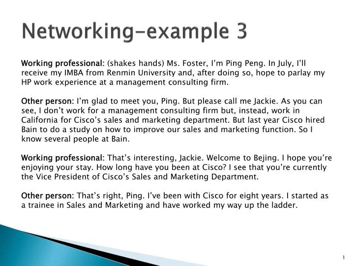 networking example 3