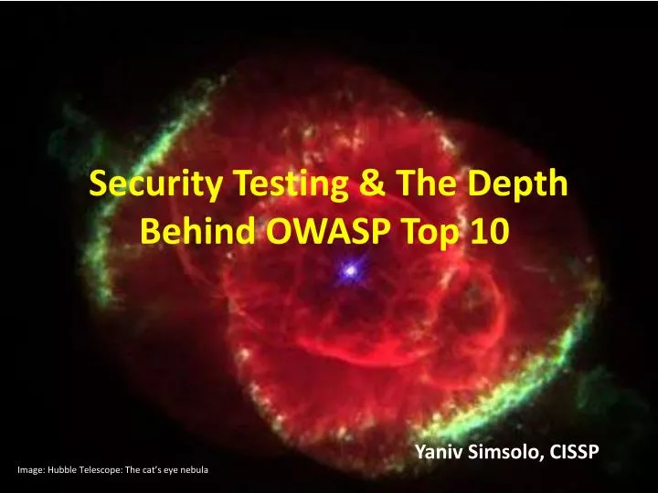 security testing the depth behind owasp top 10