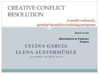 A multi-cultural , gender-sensitive training program
