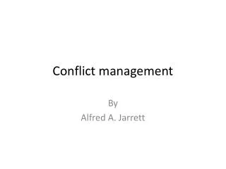 Conflict management
