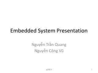 Embedded System Presentation