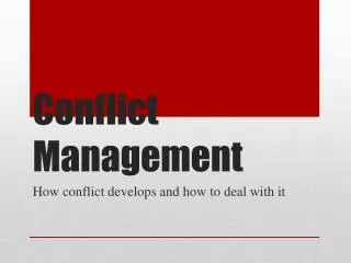 Conflict Management