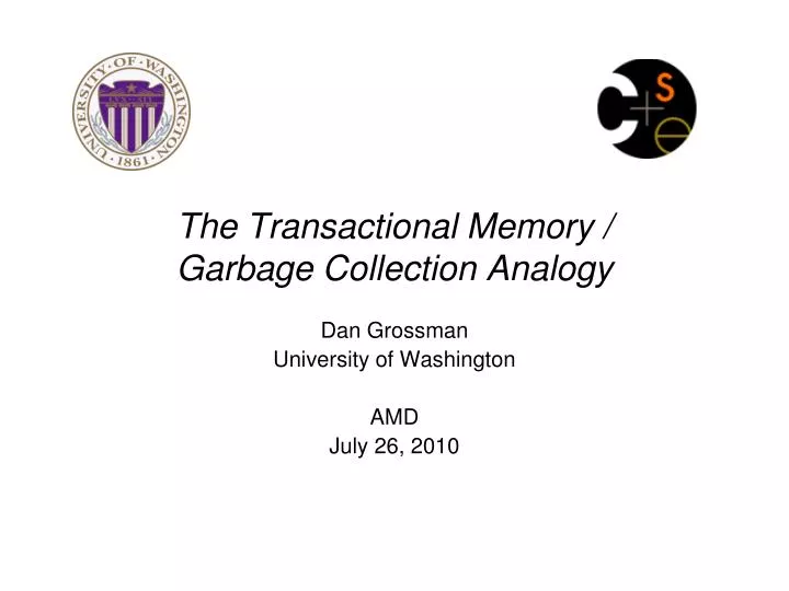 the transactional memory garbage collection analogy