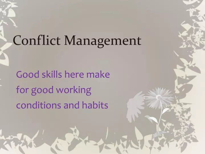 conflict management