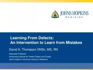 Learning From Defects: An Intervention to Learn from Mistakes
