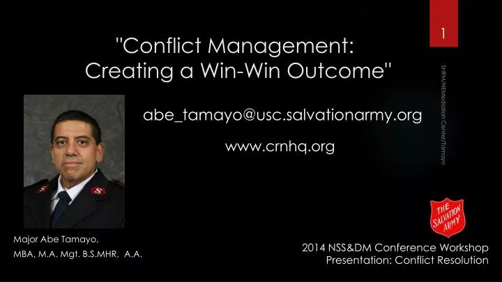 conflict management creating a win win outcome