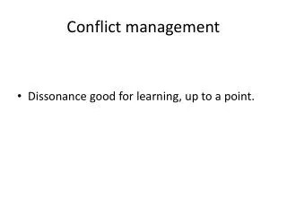 Conflict management