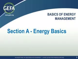 BASICS OF ENERGY MANAGEMENT