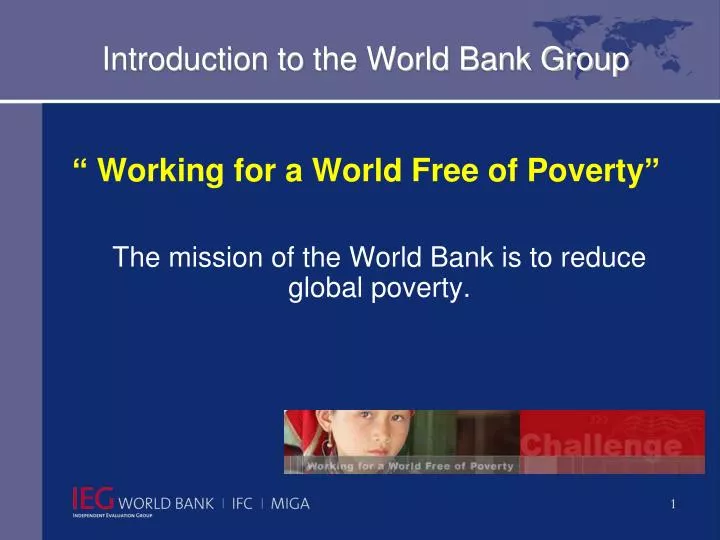 introduction to the world bank group
