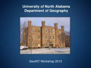 University of North Alabama Department of Geography