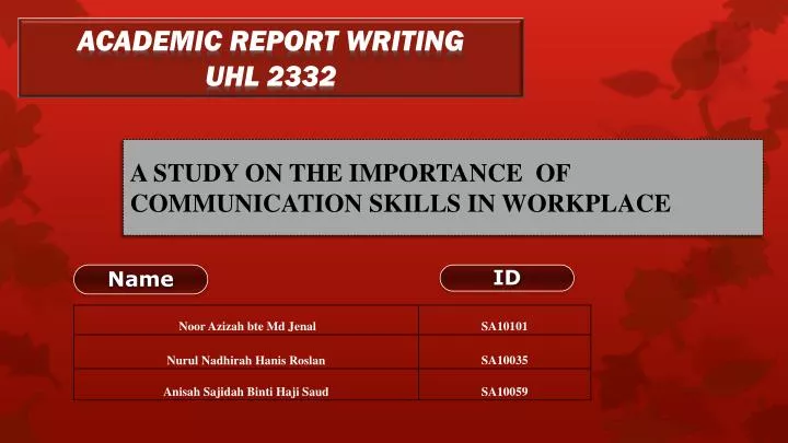 a study on the importance of communication skills in workplace