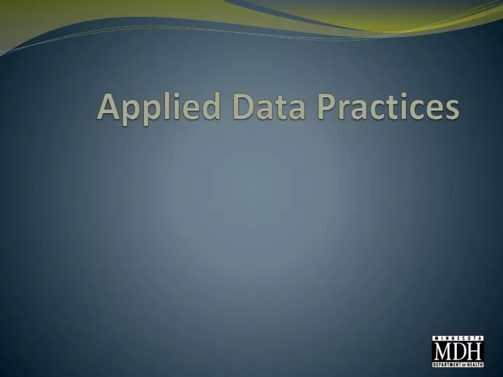 applied data practices