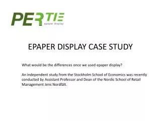 EPAPER DISPLAY CASE STUDY