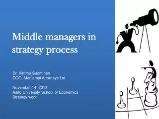 Middle managers in strategy process