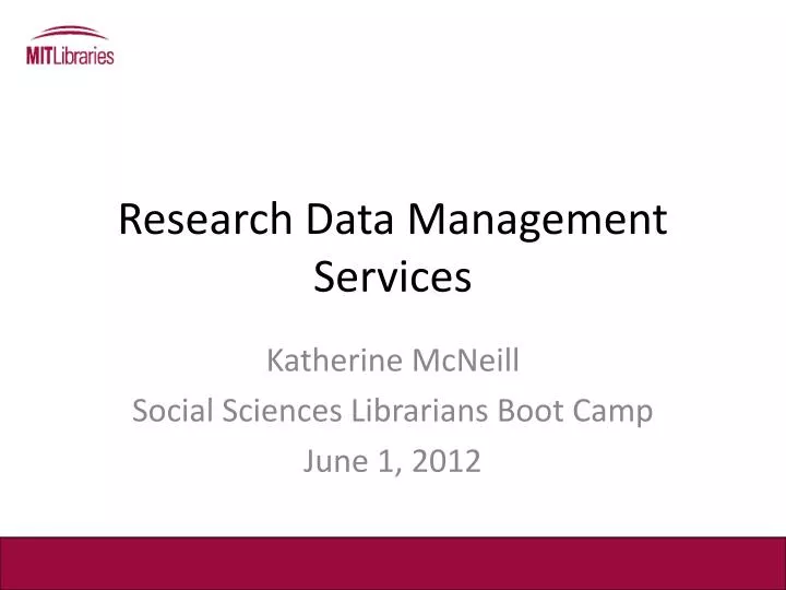 research data management services