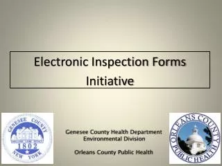 Electronic Inspection Forms Initiative