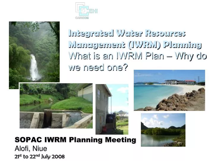 integrated water resources management iwrm planning what is an iwrm plan why do we need one