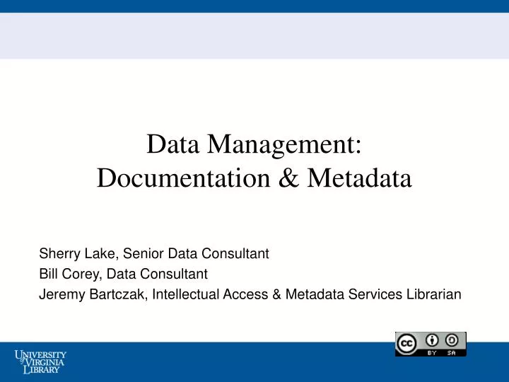 data management documentation metadata