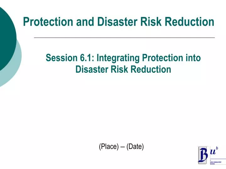 protection and disaster risk reduction