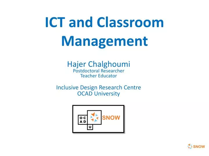 ict and classroom management
