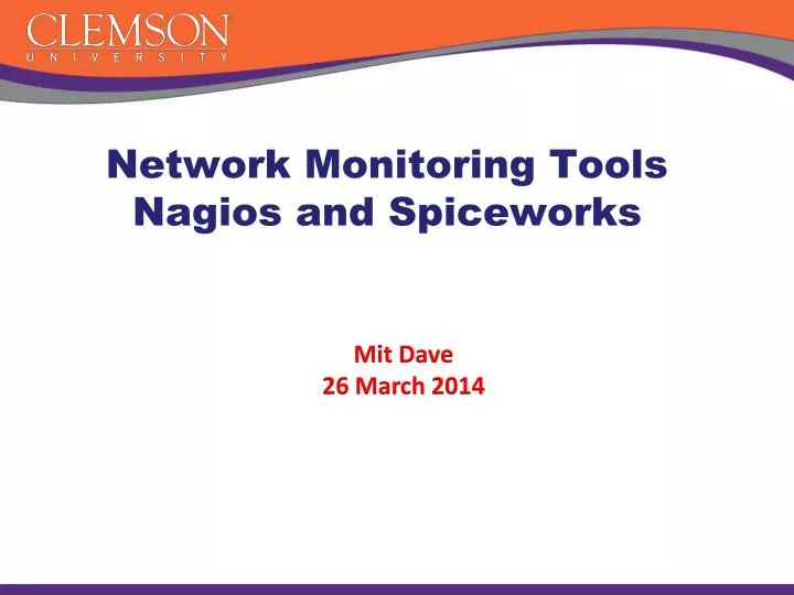 network monitoring tools nagios and spiceworks