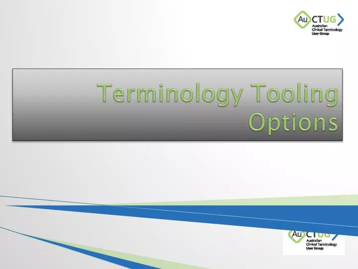 terminology tooling options