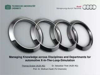 Managing Knowledge across Disciplines and Departments for automotive X-in-The-Loop-Simulation