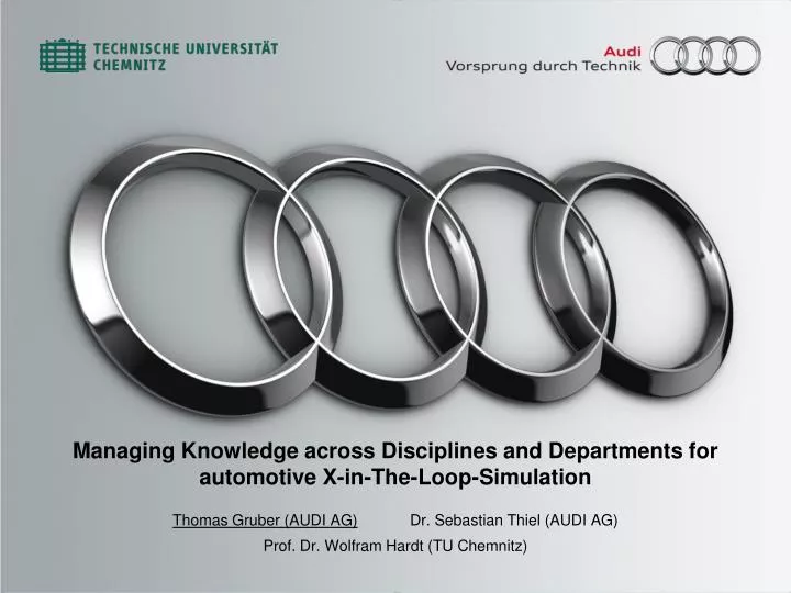 managing knowledge across disciplines and departments for automotive x in the loop simulation