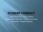 Student Conduct - slide 1