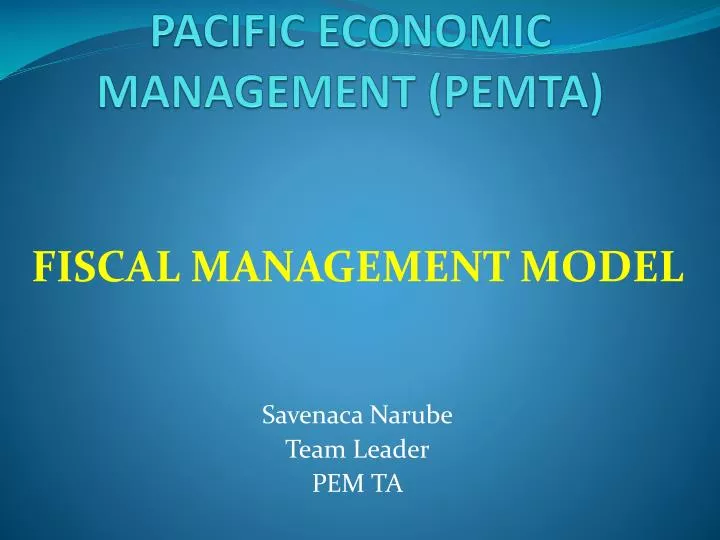 pacific economic management pemta