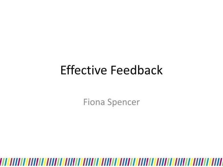 effective feedback