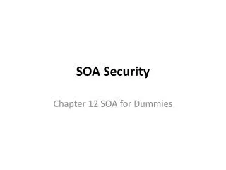 SOA Security