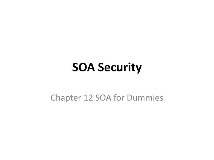 soa security